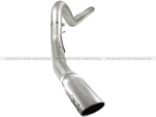 aFe - aFe MACHForce XP 5in DPF-Back Stainless Steel Exh Sys, polished tip,Ford Diesel Trucks 08-10 V8-6.4L 49-43054-P