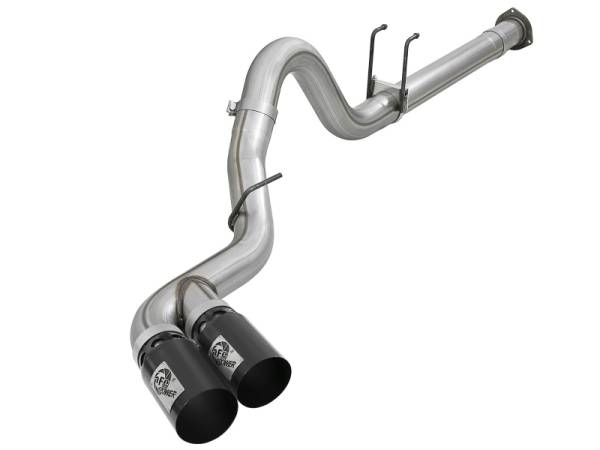 aFe - aFe Power 11-14 Ford F250/F350 6.7L Diesel Rebel XD 4in 409 SS DPF-Back Exhaust System - Black Tips 49-43120-B