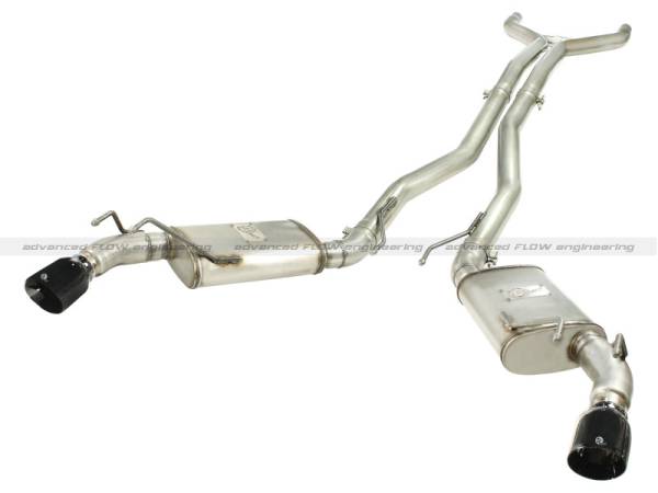 aFe - aFe MACHForce XP Exhaust 3in Stainless Stee CB/10-13 Chevy Camaro V8-6.2L (td) (gloss blk tip) 49-44039-B