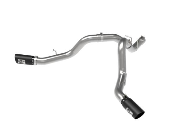 aFe - aFe Large Bore-HD 4in 409SS DPF-Back Exhaust System w/Black Tip 20 GM Diesel Trucks V8-6.6L (td) L5P 49-44126-B