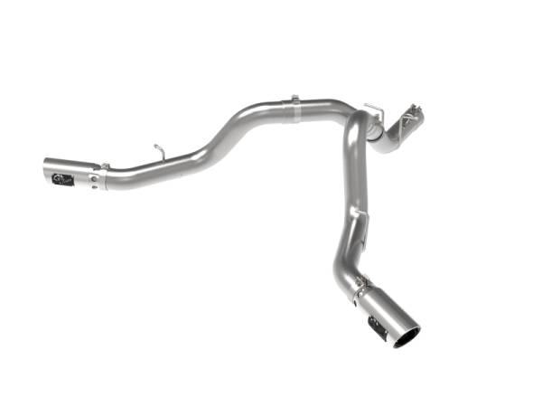 aFe - aFe Large Bore-HD 4in 409SS DPF-Back Exhaust System w/Polished Tips 20 GM Diesel Trucks V8-6.6L 49-44126-P