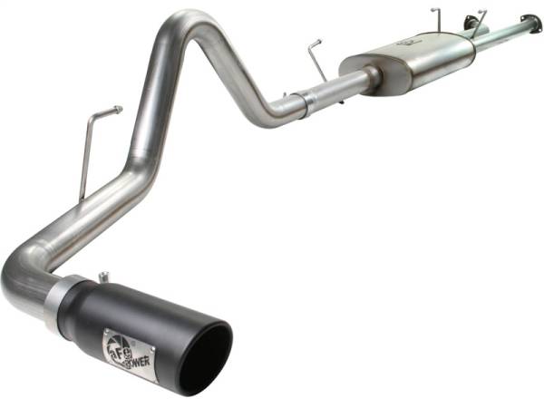 aFe - aFe MACHForce XP Exhaust Cat-Back SS-409 07-09 Toyota Tundra V8-5.7L w/ Black Tip 49-46006-B