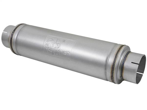 aFe - aFe ATLAS Aluminized Steel Muffler 5in Center/Center 24in L x 7in Diameter - Round Body 49M00023