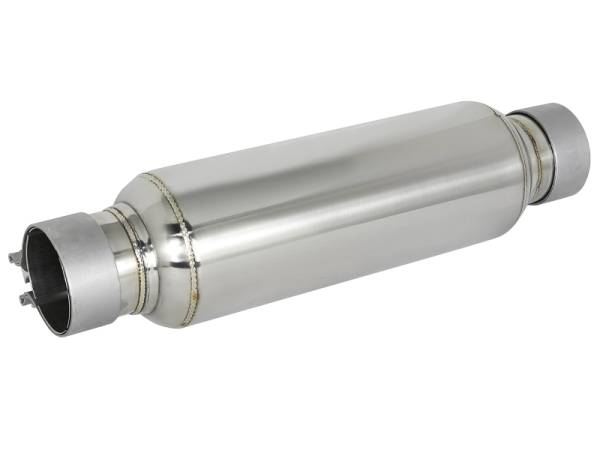 aFe - aFe MACH Force-Xp Resonator 2-1/2 IN Inlet/Outlet x 4 IN Dia. x 12 IN Body x 15 IN Overall Length 49M10003
