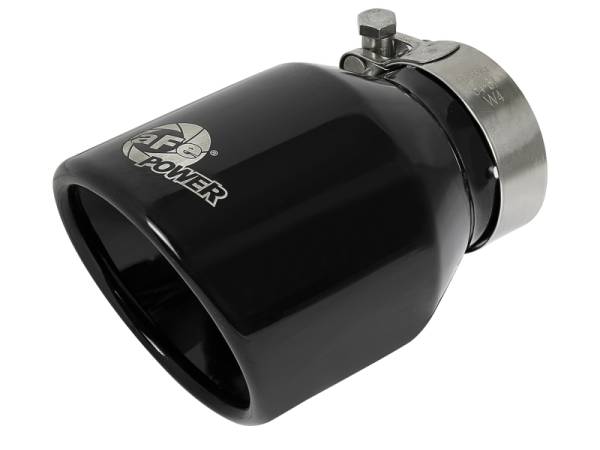 aFe - aFe MACH Force-Xp 409 SS Clamp-On Exhaust Tip 2.5in. Inlet / 4in. Outlet / 6in. L - Black 49T25404-B06