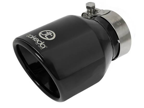 aFe - aFe Takeda Universal Exhaust Tip 2-1/2 IN Inlet x 4 IN Outlet x 6 IN L- Black 49T25404-B061