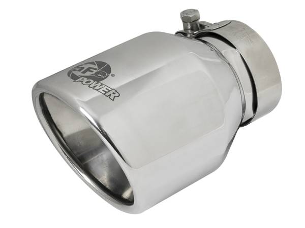 aFe - aFe MACH Force-Xp 304 SS Clamp-On Exhaust Tip 2.5in. Inlet / 4in. Outlet / 6in. L - Polished 49T25404-P06