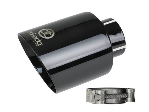 aFe - aFe Takeda Universal Exhaust Tip 2-1/2 IN Inlet x 4-1/2 IN Outlet x 7 IN L- Black 49T25454-B07