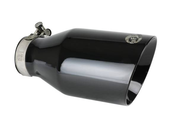 aFe - aFe MACH Force-Xp 409 SS Clamp-On Exhaust Tip 2.5in. Inlet / 4.5in. Outlet / 9in. L - Black 49T25454-B091