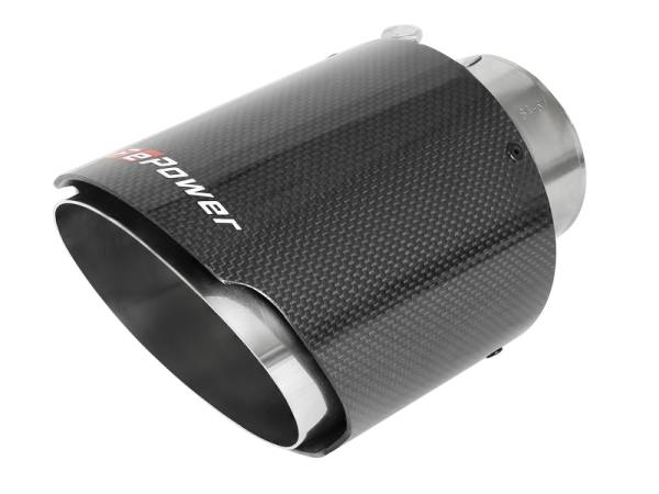 aFe - aFe MACH Force-Xp 304 SS Clamp-On Exhaust Tip 2.5in. Inlet / 4.5in. Outlet / 7in. L - Carbon Fiber 49T25454-C07