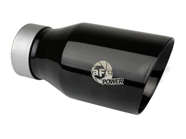 aFe - aFe MACH Force-Xp Universal Exhaust Tip 3 IN Inlet x 4-1/2 IN Outlet x 9 IN L- Black Tip 49T30454-B093