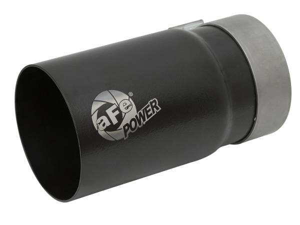 aFe - aFe MACH Force-Xp Universal Exhaust Tip 3-1/2 IN Inlet x 4 IN Outlet x 7 IN L Black Right Side Exit 49T35404-B07