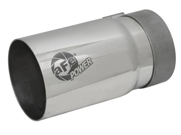aFe - aFe MACH Force-Xp Universal Exhaust Tip 3-1/2 IN Inlet x 4 IN Outlet x 7 IN Polished Right Side Exit 49T35404-P07