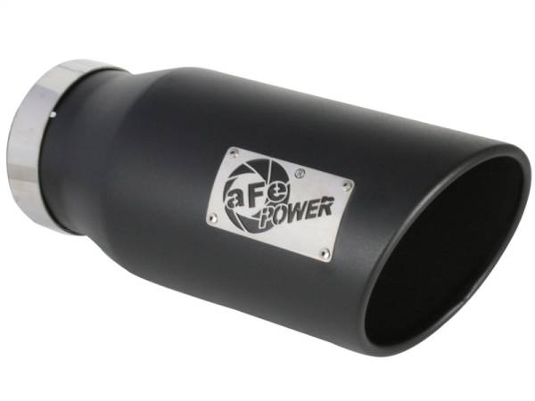 aFe - aFe MACH Force-XP 409 SS Right Side Single Wall Exhaust Tip 5in Inlet x 7in Outlet x 15in L 49T50701-B15
