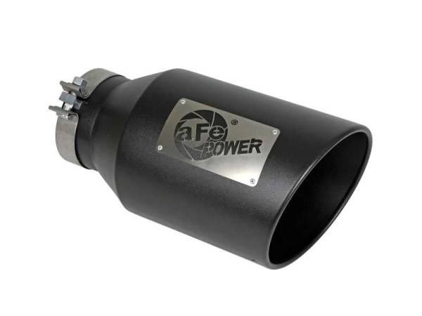 aFe - aFe Power Universal 5in Inlet 8in Outlet MACH Force-XP Clamp-On Exhaust Tip - Black 49T50801-B15
