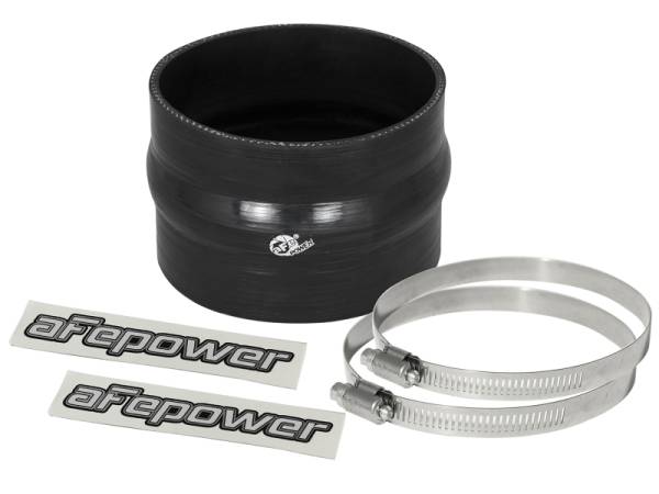 aFe - aFe Magnum FORCE Intake Coupling Kit (4 IN ID x 3 IN L) Straight Coupler w/ Hump - Black 59-00041