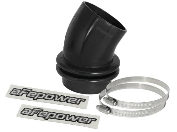 aFe - aFe Magnum FORCE Silicone Coupling Kit 3-1/2in ID x 30 Deg. Bellows Elbow - Black 59-00050