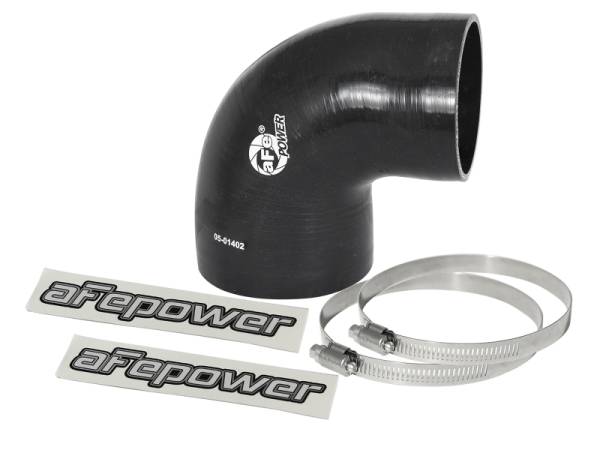 aFe - aFe Magnum FORCE Intake Coupling Kit (4 IN ID to 3-3/8 IN ID x 90 Deg.) Elbow Coupler - Black 59-00073