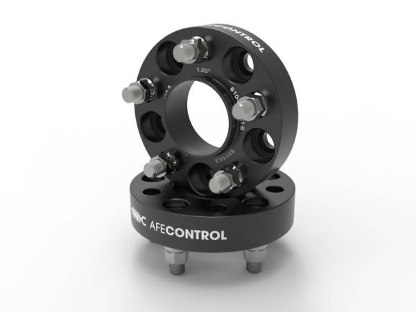 aFe - aFe CONTROL Billet Aluminum Wheel Spacers 5x114.3 CB70.5 1.25in - 15-24 Ford Mustang/20-23 Explorer 610-304001-B