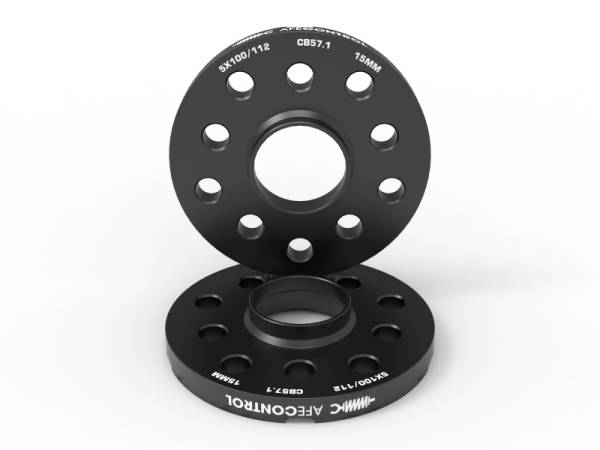 aFe - aFe CONTROL Billet Aluminum Wheel Spacers 5x100/112 CB57.1 15mm - Volkswagen/Audi 610-611002-B