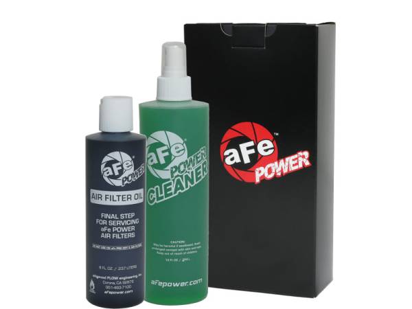 aFe - aFe Air Filter Restore Kit (8oz Squeeze Oil & 12oz Spray Cleaner) - Black 90-51401B