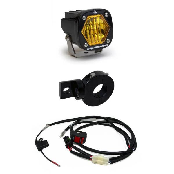 Baja Designs - Baja Designs S1 Wide Cornering Electric Start Pit Bike LED Light - Amber 387003