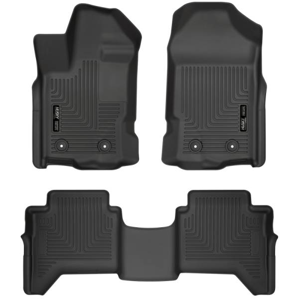 Husky Liners - Husky Liners 2024 Toyota Tacoma CC/DC (No Hybrid) Weatherbeater Front & 2nd Seat Floor Liners - Blk 94271