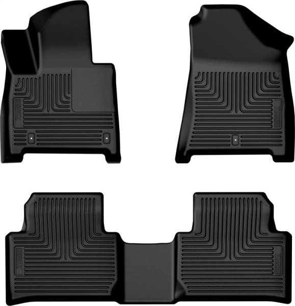 Husky Liners - Husky Liners 2024 Hyundai Santa Fe Weatherbeater Front & 2nd Seat Floor Liner - Black 95961