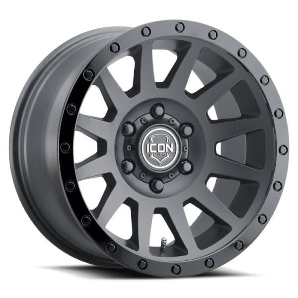 ICON - ICON Compression 17x8.5 6x5.5 25mm Offset 5.75in BS 95.1mm Bore Double Black Wheel 2017859057DB