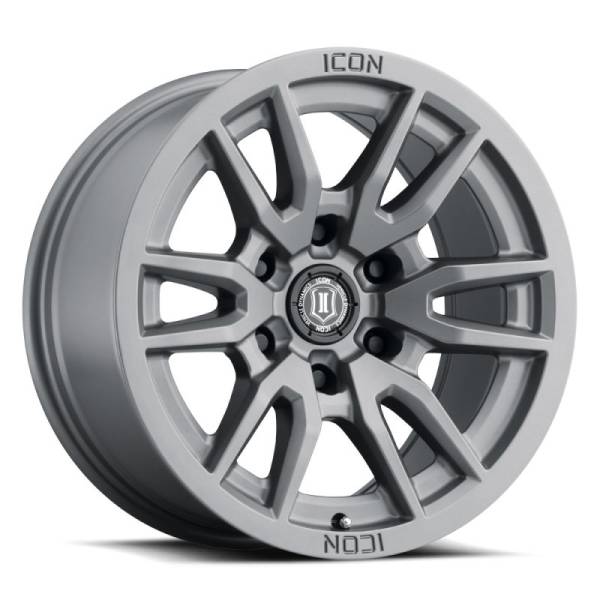 ICON - ICON Vector 6 17x8.5 6x135 6mm Offset 5in BS 87.1mm Bore Titanium Wheel 2417856350TT