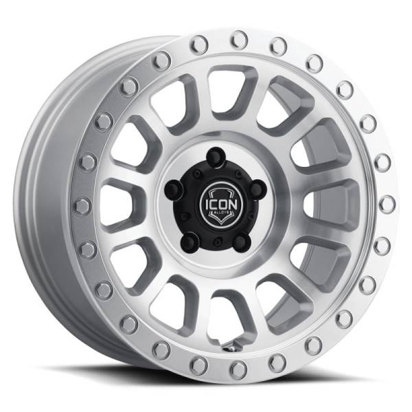 ICON - ICON Hulse 17 X 8.5 6 X 5.5 0mm Offset 4.75in BS Silver Machined 8017858347SM