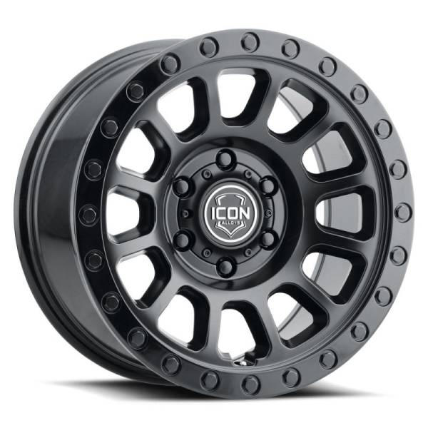 ICON - ICON Hulse 17 X 8.5 5 X 5.5 0mm Offset 4.75in BS Double Black 8017858647DB