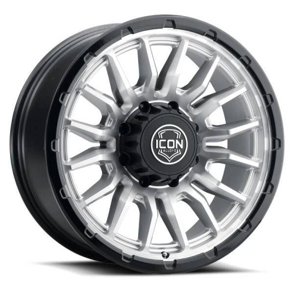 ICON - ICON Alloys Cajon 20x9 / 8x170 / 6mm / 5.25in BS Silver Machined Wheel w/ GB Lip 8320908152SMGB