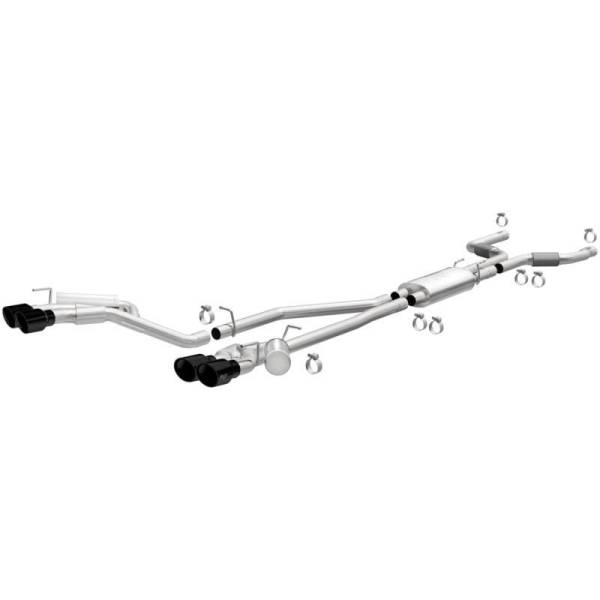 Magnaflow - MagnaFlow 20-21 Ford Explorer 3.0L V6 Dual Exit Quad Black Chrome Tip Street Series Cat-Back Exhaust 19515