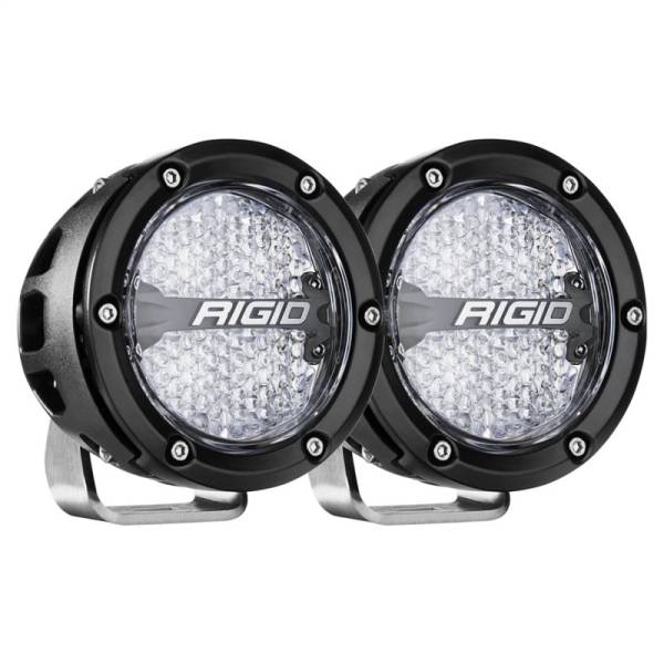 RIGID Industries - Rigid Industries 360-Series 4in LED Off-Road Diffused Beam - RGBW Backlight (Pair) 36400