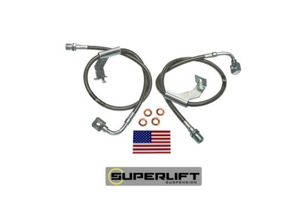 Superlift - Superlift 1987 GM Pickup/87-91 Blazer/Suburban w/ 4-6in Lift Kit (Pair) Bullet Proof Brake Hoses 91360