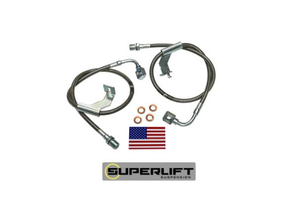 Superlift - Superlift 1987 GM Pickup/87-91 Blazer/Suburban w/ 8-12in Lift Kit (Pair) Bullet Proof Brake Hoses 91365