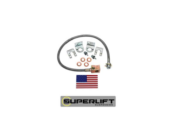 Superlift - Superlift 97-05 Jeep Wrangler TJ w/ 4-6in Lift Kit (Single) Bullet Proof Brake Hose 91465