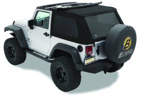 Bestop Replace-A-Top for Trektop NX Black Twill - Jeep 2007-2018 Wrangler JK 2DR 59722-17