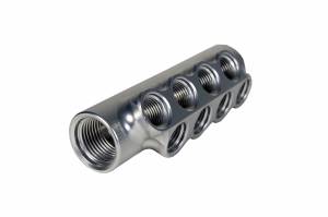 Aeromotive Fuel System Fuel Distribution Log (10-Ports) (2) -10 AN, (8) -6 AN 14602