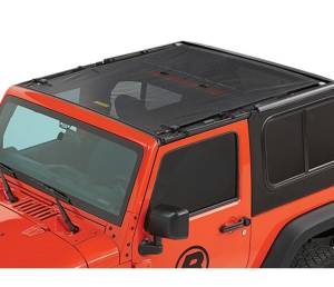 Bestop Sun Bikini Top - Jeep 2007-2018 Wrangler JK 2DR; Safari style 52402-11