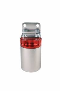 Aeromotive Fuel System Canister Filter, 3/8-NPT, 100-Micron (Anodized red housing,nickel plated sleeve) 12318