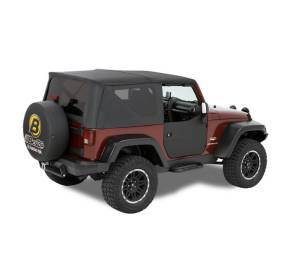 Bestop Lower Fabric Half-doors; Front - Jeep 2007-2018 Wrangler JK 2DR & 4DR 53040-35