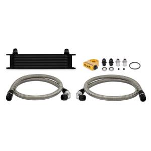 Mishimoto Universal Thermostatic 10 Row Oil Cooler Kit, Black MMOC-UTBK