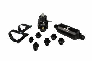 Aeromotive Fuel System Carbureted Bypass Kit, Incl 13304 Reg, Filter, Filter Bracket, Fittings, Gauge 17256