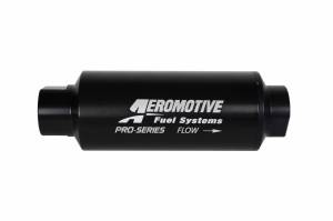 Aeromotive Fuel System Filter, In-line, Pro-series, AN-12, 40 Micron Stainless steel element, Chrome 12342