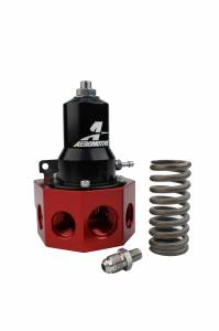 Aeromotive Fuel System Regulator, 30-120 psi, .500 Valve, 4x AN-08 and; AN-10 inlets, AN-10 Bypass 13133