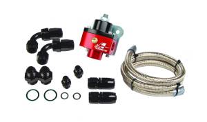 Aeromotive Fuel System Single Carb Regulator Kit, Incl (13201 Regulator, Hose, Hose Ends, Fittings) 17120