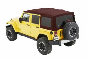 Bestop Supertop NX Red Twill - Jeep 2007-2018 Wrangler JK Unlimited 54823-68