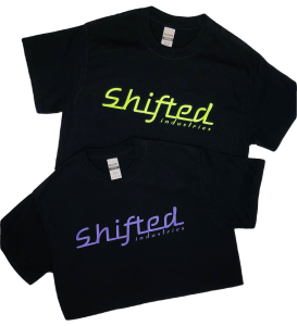 Shifted Industries - Shifted Industries Retro Shirt - Lime Green on Black - Image 2